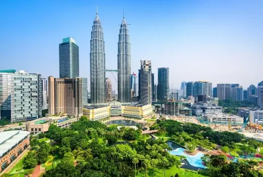 Petronas Twin Towers in Kuala Lumpur Malaysia