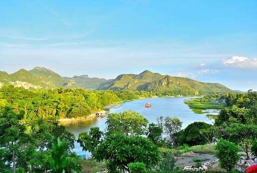 Goldenes Dreieck mit Mekong Nordthailand