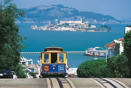 San Francisco mit Blick auf die Insel Alcatraz